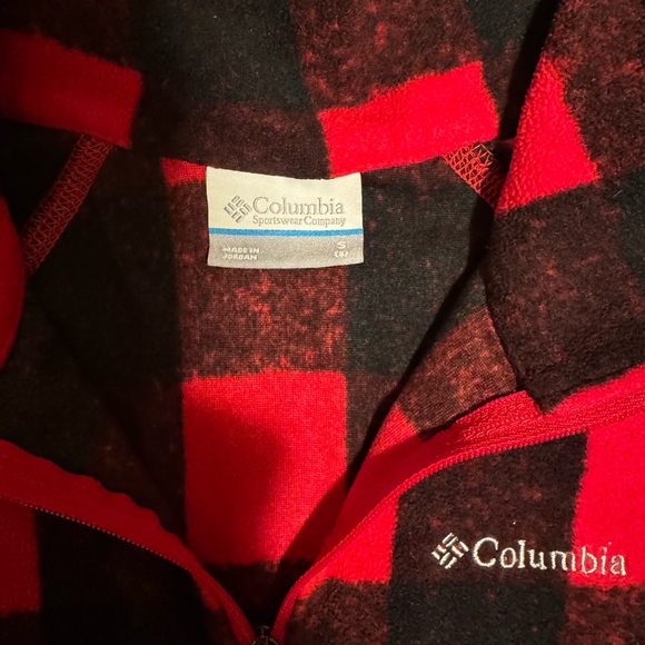 Columbia Red Check Pullover, size youth small (6-7) - Picture 3 of 4